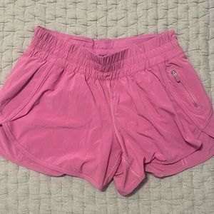 Lululemon Track That pink shorts
